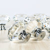 8x Clear Crystal Glass Door Knob Handle Drawer Cabinet Furniture w/ Screws 40mm