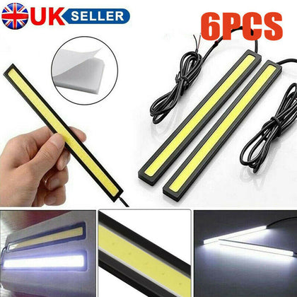6pcs 12V LED Bar Lamp Car Interior White Strip Lights Car Van Caravan Boat Home