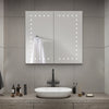 Fogless Bathroom LED Illuminated Mirror Cabinet with Shaver Socket Motion Sensor