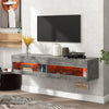 LED TV Stand Wall Mount Entertainment Center Floating TV Unit for Living Room