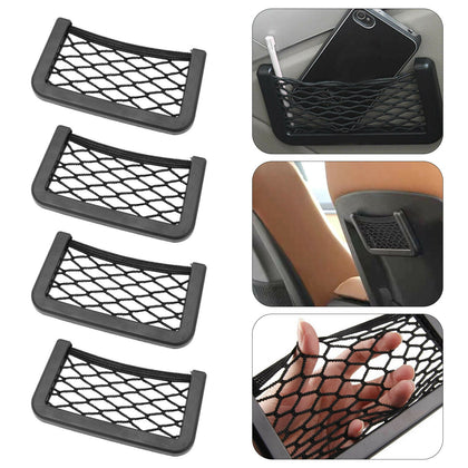 4x Van Truck Car Net Wallet Pocket Organizer Holder Phone Mesh Storage Mobile