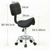 360°Rotation PU Adjustable Salon Stool Hydraulic Saddle Massage Spa Chair New