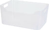Clear Plastic Storage Basket Box Handy Home Kitchen Office School Organiser Tidy