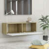 TV Cabinet TV Stand Unit Wall Mounted Floating Cupboard 2 Compartments Furniture