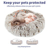 Large Pet Dog Calming Bed Comfy Shag Warm Fluffy Bed Nest Mattress Fur Donut Pad