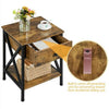 End Table with 1-Drawer and 1-Bottom Shelf,Bedside Table for Living Room/Office