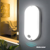 14W MOTION PIR Sensor Light Flush Wall Mounted Oval Bulkhead Light 6500K Outdoor