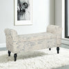 Vintage Fabric Hallway Window Seat Bed End Chaise Lounge Storage Bench Ottoman
