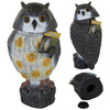 Large Owl Decoy Spinning Rotating Head Realistic Bird Pigeon Garden Crow Scarer