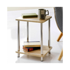Small Oak Sofa Side Table Coffee End Table 2 Tier Shelf Unit Living Room Bedroom
