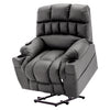 Electric Riser Recliner Chair Fabric Massage Heat Single Sofa Armchair Grey