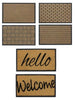 JVL Natural Coir & Rubber Indoor or Outdoor Non-Slip Door Mat