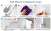 Silicone Toilet Brush with Toilet Brush Holder Set Wall-Mounted Cleaning Brush