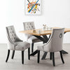 Windsor Tufted Studded Velvet Dining Accent Chair Victoria Door Knocker 1/2/4/6