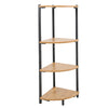 4 Tier Ladder Corner Shelf Shelving Unit Metal Wood Storage Display Stand Rack