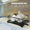 1 Tier Large Dish Drainer Rack Kitchen Draining Cutlery Holder+Chopstick Holder