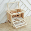 Wooden Hamster Cage Open Top Play House 2 Tier Mice Rodent Small Animals Hutch