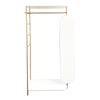 Luxury Gold Clothes Rail Hanging Rack&Mirror Garment Display Stand Storage Shelf