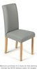 Faux Leather Dining Chairs Black Brown Cream Grey or White With Oak Stain Legs