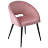 Home Dining Chair Velvet Chair Metal Legs Fabric Armchair Kitchen Living Room