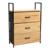 3/4/6 Drawers Chest of Drawers Bedroom Storage Cabinet Fabric Organizer Unit Oak