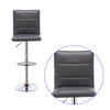 1xBar Stool bar chairs lounge chair leather+ Metall with Backrest gray pink