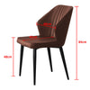 2X Retro Brown/ Grey Dining Chairs Faux Leather Kitchen Dining Room Metal Leg