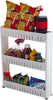 Mobile Shelving Unit Organiser Storage Basket Slim Slide Out Rack Kitchen Pantry