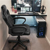 Office Desk Chair Ergonomic Computer Chair Leather Gaming Chair Home Work Black