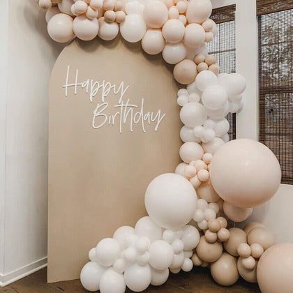 167x White Skin Color Balloons Arch Garland Wedding Birthday Decor Baby Shower
