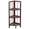New Wooden Corner Shelf Shelving Rack Storage Unit Standing Home Decoration