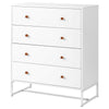 White Modern 4 Chest of Drawers Bedroom Hallway Furniture Clothes Storage