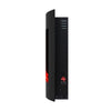 Black Wall Mounted Curved Vertical Electric Firelplace Media Wall with LE AGL048