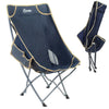 Folding Camping Chair Heavy Duty Outdoor Chair Seat Large Stool High Backrest