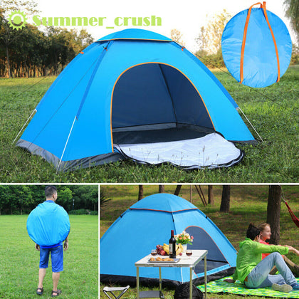 1-2 Person Man Family Tent Instant Pop Up Tent Outdoor Camping Hiking Festival