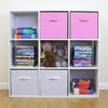 9 Cube Kids Pink & White Toy/Games Storage Unit Girls/Boys Bedroom Shelves/Boxes