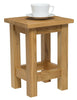 Small Oak Side Table | Solid Wood Slim Occasional/Coffee/Lamp/End/Console Stand