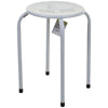 Metal Stool Stacking Dining Living Room Kitchen Breakfast Seating Stackable Seat