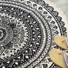120CM Bohemia Style Round Morocco Area Rug Tassel Carpet Mat Floor Blanket A+