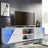 Modern TV Unit Cabinet Stand High Gloss Doors 160cm with LED Lights Drawers