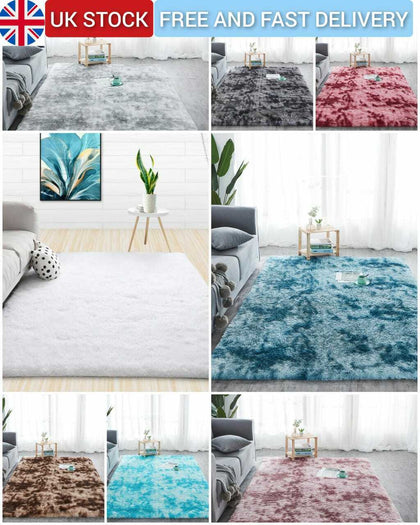 Fluffy Large Rugs Anti-Slip Shaggy Rug Super Soft Mat Living Room Floor-Bedroom