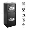 70L Digital Double Door Safe Box Steel Security Depository Electronic Safecase