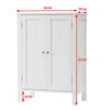 White Sideboard 2 Door Cabinet Cupboard Unit 3 Shelves Storage Bathroom Kitchen