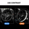 Car Steering Wheel Cover Crystal Sparkled Diamond Cover PU Leather Skidproof UK