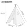 Cotton Canvas Kids Teepee Tent Children Wigwam Indoor Outdoor Play House 4 Poles