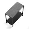 Industrial Tall Metal Coffee Table Grey Living Room Sofa Side Table 65x29x59cm