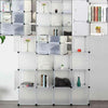 16-Cube Plastic Wardrobe Cupboard Organizer Storage Clothes Closet Shoes Rack UK