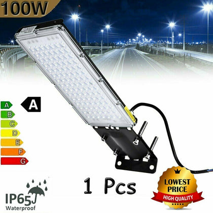 100W LED Street Light Outdoor Garden Floodlight Industrial Highway Road Lamp NEW