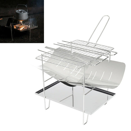 Portable Folding Charcoal BBQ Barbecue Grill Charcoal Outdoor GardenStove Picnic