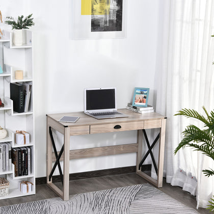 Modern Small Computer Desk and Drawer PC Laptop Writing Office Workstation Table
